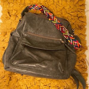 BRIELLE CONVERTIBLE GRAY BAG - PURSE OR BOOKBAG